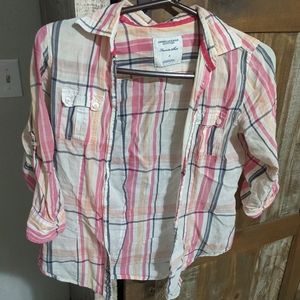 American eagle XS half sleeve flannel